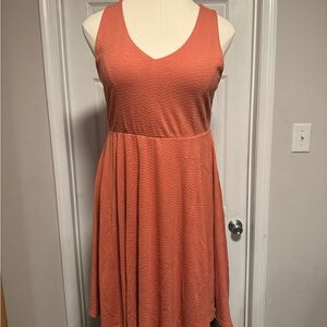 Torrid V-Neck Orange Midi Dress Size 1